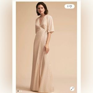 BHLDN Jordana Sequined Wrap Dress